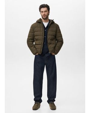 Mango Steppjacke Mit Daunen- Und Federfüllung - Blau