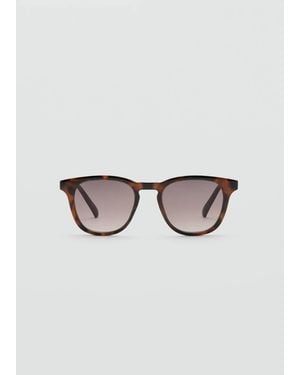 Mango Sonnenbrille Mit Rundem Gestell - Braun
