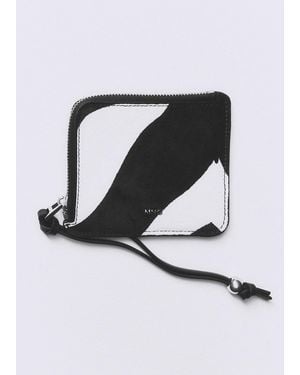 Mango Zebra Hair Leather Purse - Black