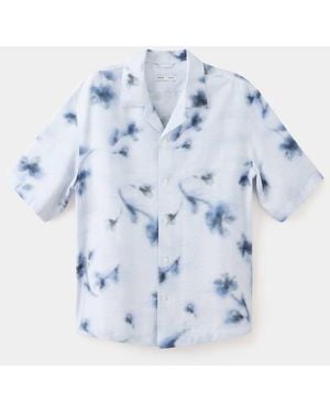 Mango Camicia Regular Fit Stampa Floreale Blu