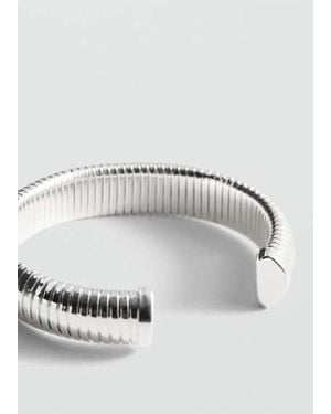 Mango Rigid Textured Bracelet - Grey