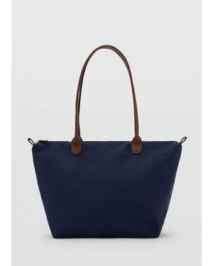 MANGO TEEN Shopper Bag - Blue
