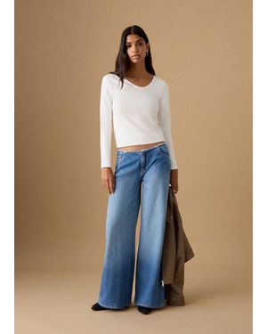 MANGO TEEN Star-Studded T-Shirt - Blue