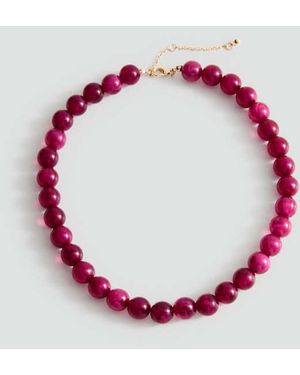 MANGO TEEN Ball Necklace - White