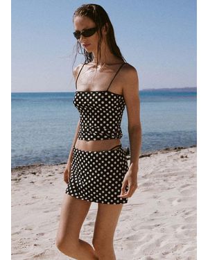 Mango Polka-Dot Skirt - Blue
