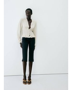 Mango Blouse Marroc Blanc Cassé