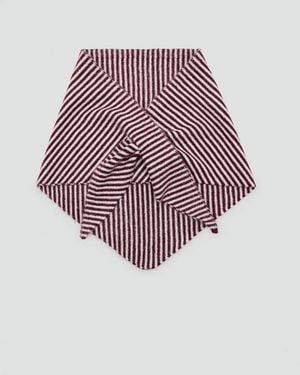 MANGO TEEN Striped Knit Bandana - White
