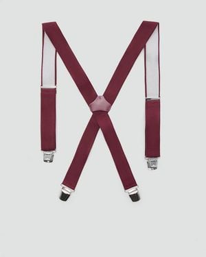 Mango Adjustable Elastic Straps With Leather Details - Purple