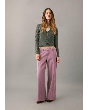 MANGO TEEN Low-Waist Jeans With Seams - Pink
