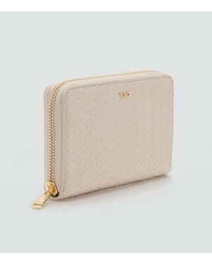 Mango Medium Braided Wallet - Natural