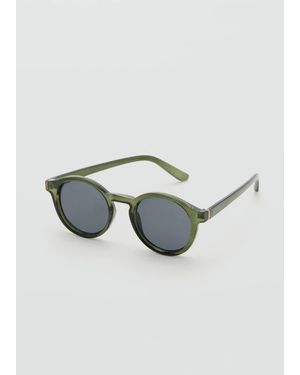 Mango Semi-Transparent Frame Sunglasses - Green
