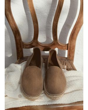 Mango Jute Suede Espadrilles - Brown