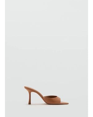 Mango Pointed Heel Sandals - Brown