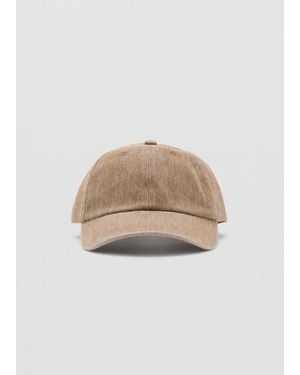 Mango Cotton Visor Cap - Natural
