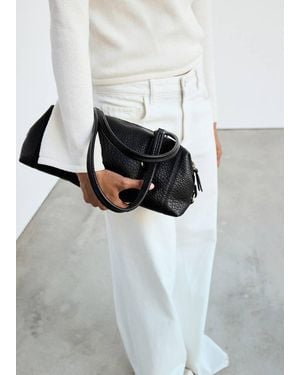 Mango Faux-Leather Shoulder Bag - White