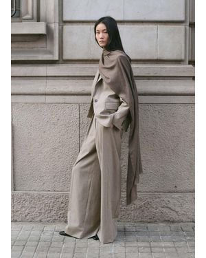 Mango Wool Blend Suit Trousers - Multicolour