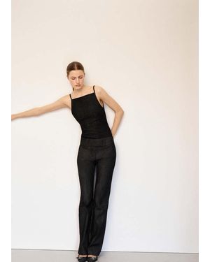 Mango Body Denim Cintré Noir - Neutre