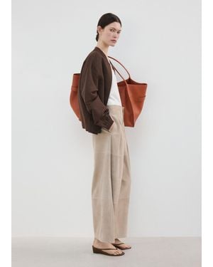 Mango Linen Bomber Jacket - White