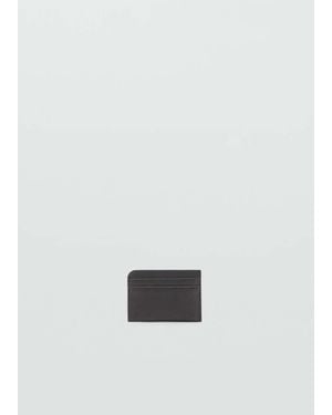 Mango Pebble-Grain Leather Cardholder - White