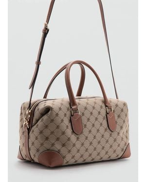 Mango Jacquard Logo Bowling Bag - Multicolor