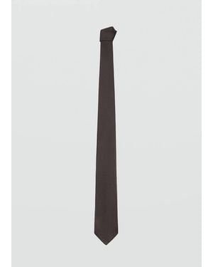 Mango Plain Tie - White