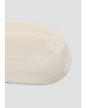 Mango Chaussettes Coton Maille Côtelée Écru - Neutre