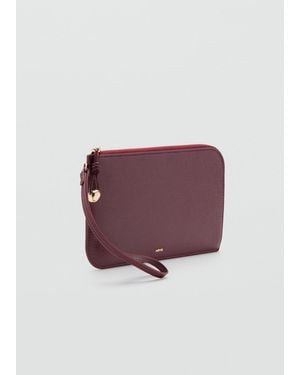 Mango Mini Beaded Pochette - Purple