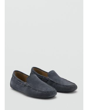 Mango Men\'s Gray Suede Slip-On Loafers ELLIS | Men main image 3