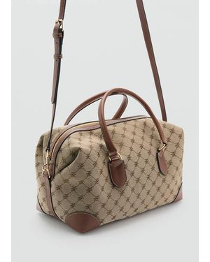 Mango Jacquard Logo Bowling Bag - Multicolour