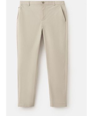 Mango Slim Fit Water-Repellent Trousers - Natural