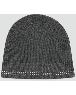 MANGO TEEN Studded Knit Beanie - Grey
