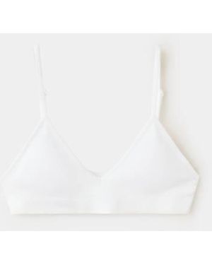 MANGO TEEN Essential Triangle Bra - White