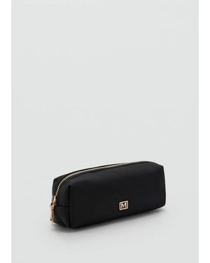 Mango Nylon Case With Zip - Black