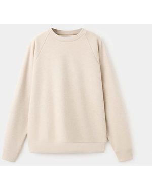Mango Brushed-Effect Sweatshirt - Natural