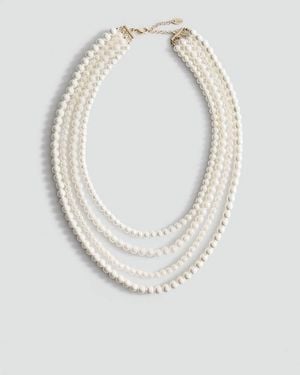 Mango Mixed Pearl Necklace - White