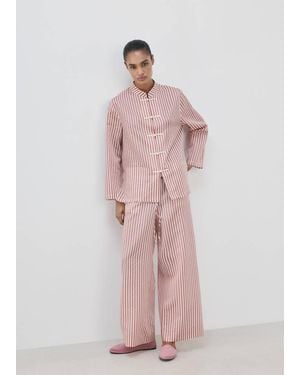 Mango Camicia Pigiama Righe Rosa