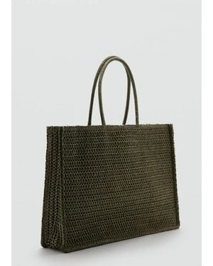 Mango Natural Fibre Tote Bag - Green