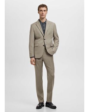 Mango Milan Slim-Fit Suit Pants - Multicolor