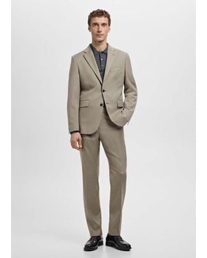 Mango Milan Slim-Fit Suit Pants - Multicolor