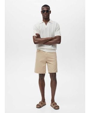 Mango Regular-Fit Denim Shorts - Natural
