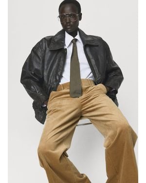 Mango Aviator Metallic Frame Glasses