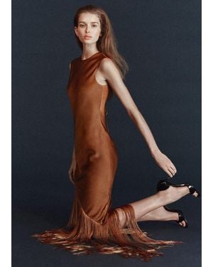 Mango Sandales Cuir Talon Noir - Bleu