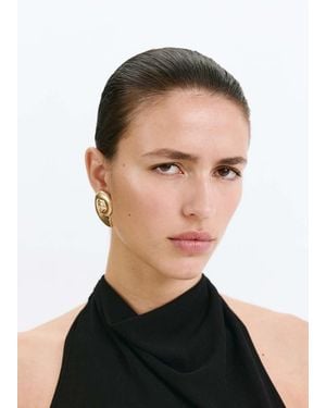 Mango Shell Design Earrings - Natural