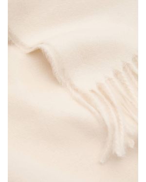 Mango Fringed Knit Scarf - Green