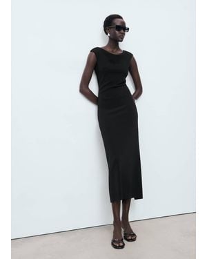 Mango Vestito Schiena Scoperta Nero