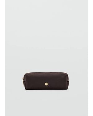 Mango Nylon Case With Zip - White