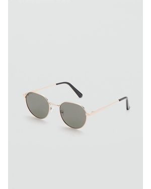 Mango Occhiali Da Sole Metallo Tondi Oro - Metallizzato