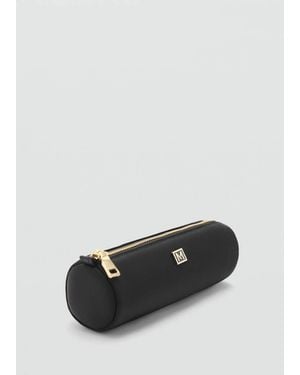 Mango Nylon Case With Zip - Black