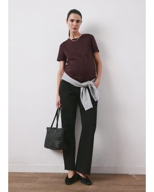 Mango Cotton Maternity T-Shirt - Red