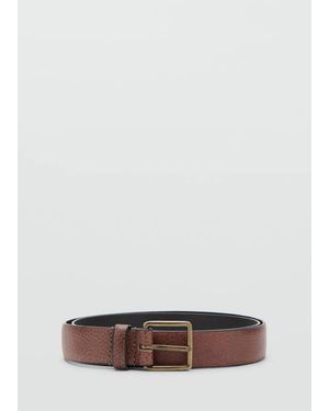 Mango Pebbled Belt - Brown